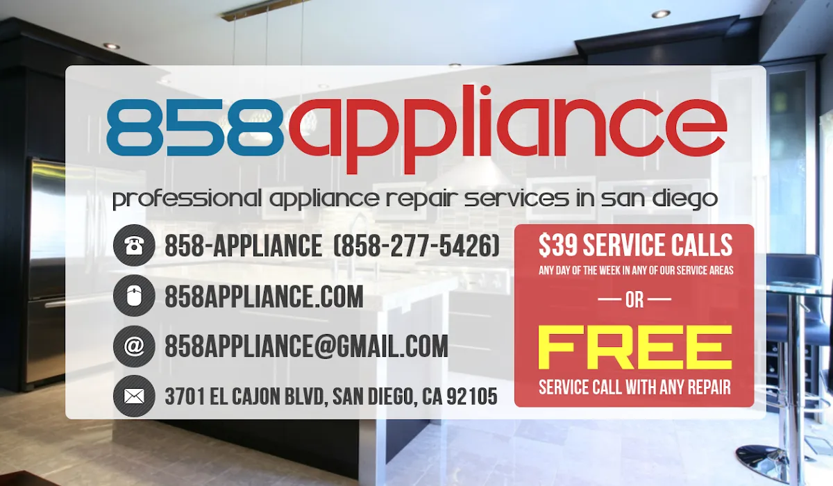 858 Appliance Repair in San Diego