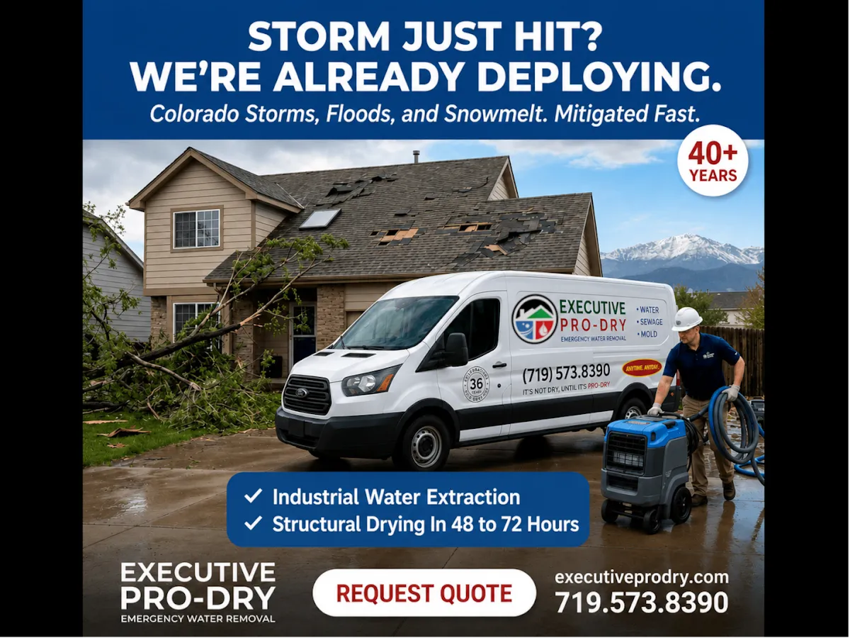 Executive Pro-Dry Water, Sewage, Asbestos, & Mold Remediation - Colorado Springs, CO in Colorado Springs