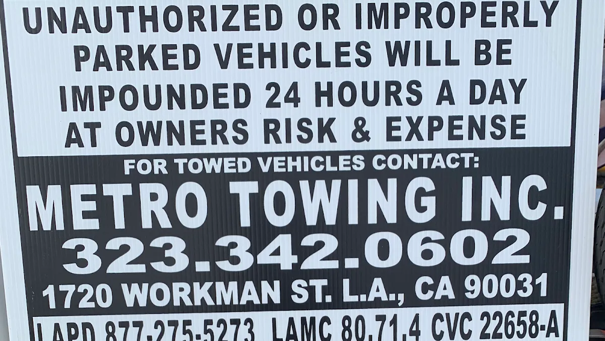 Metro Towing Inc in Los Angeles